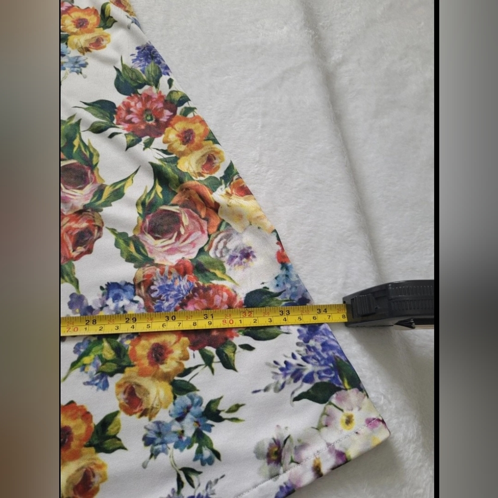 Colorful Floral Midi Vintage Dress from Europe SIZE S - Picture 3 of 14